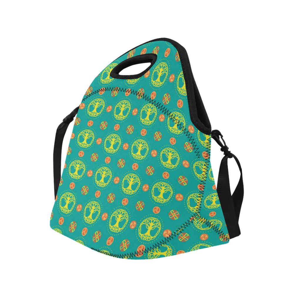 Celtic Tree of Life Print Pattern Neoprene Lunch Bag (Model 1669)(Large)-JTAMIGO.COM