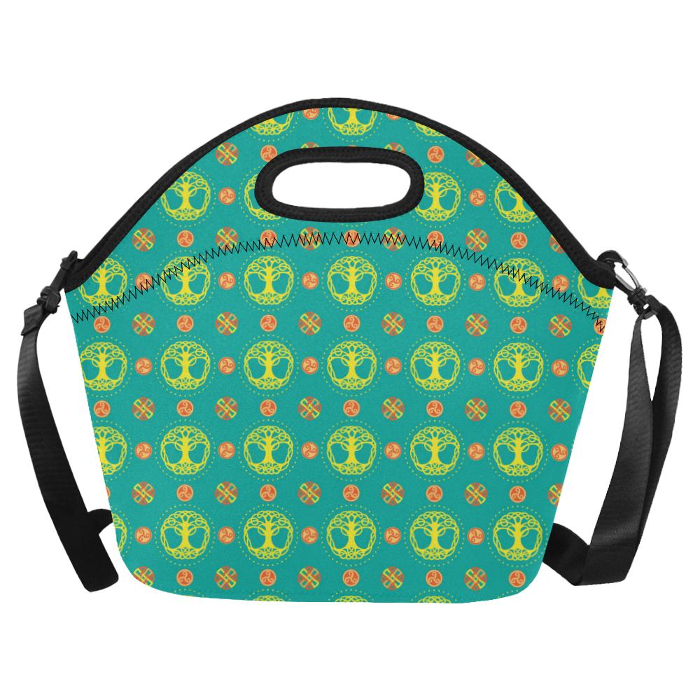 Celtic Tree of Life Print Pattern Neoprene Lunch Bag (Model 1669)(Large)-JTAMIGO.COM