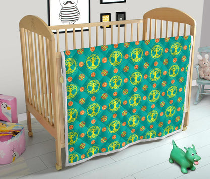 Celtic Tree of Life Print Pattern Premium Quilt-JTAMIGO.COM