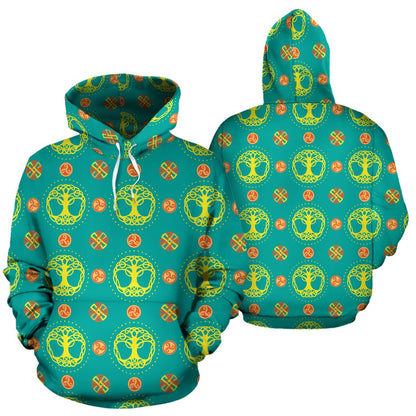 Celtic Tree of Life Print Pattern Pullover Hoodie