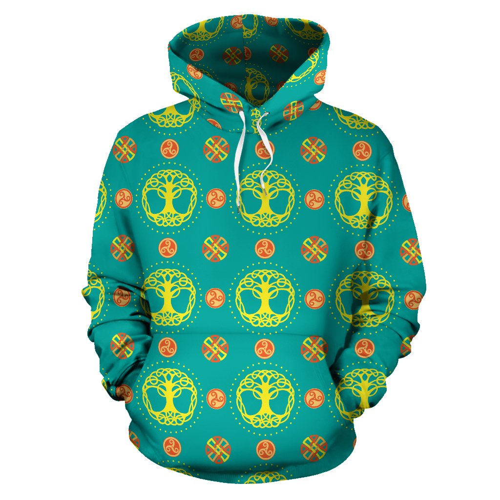Celtic Tree of Life Print Pattern Pullover Hoodie