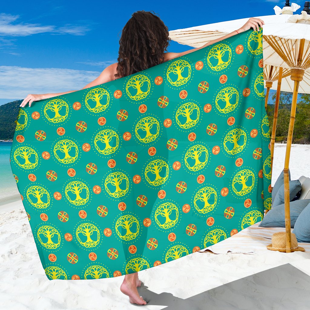 Celtic Tree of Life Print Pattern Sarong Pareo Wrap