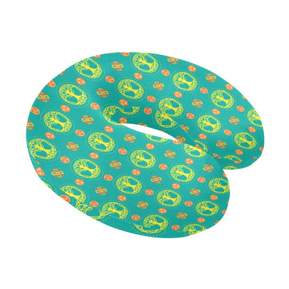 Celtic Tree of Life Print Pattern U-Shaped Travel Neck Pillow-JTAMIGO.COM