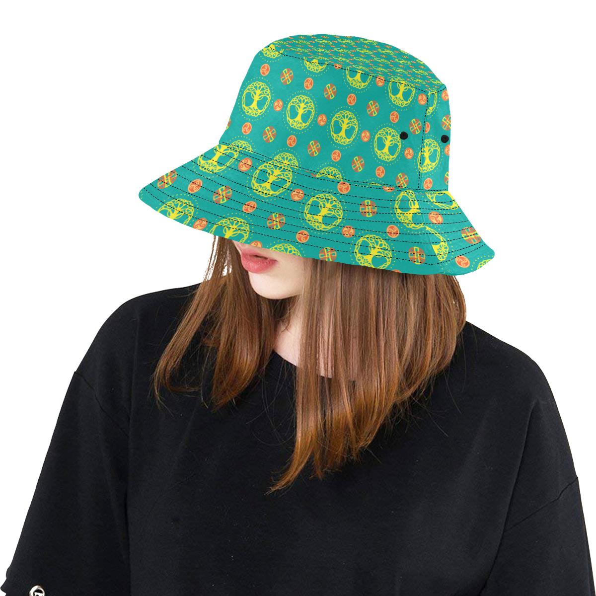 Celtic Tree of Life Print Pattern Unisex Bucket Hat