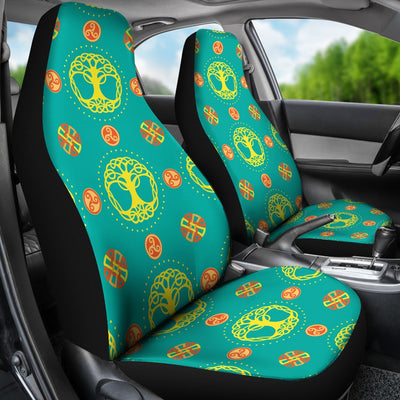 Celtic Tree of Life Print Pattern Universal Fit Car Seat Covers