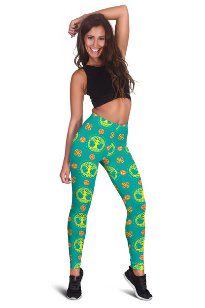 Celtic Tree of Life Print Pattern Women Leggings