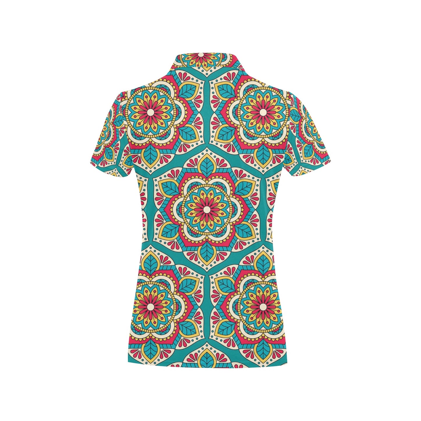Mandala Pattern Print Design 03 Women's Polo Shirt