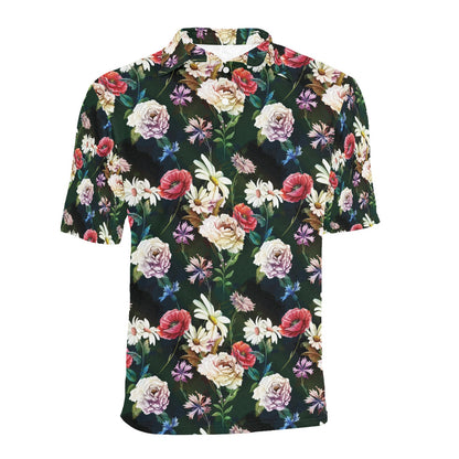 Summer Floral Print Design LKS303 Men Polo Shirt