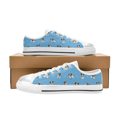 Russell Terriers Print Design LKS3010 Women's White Low Top Shoes