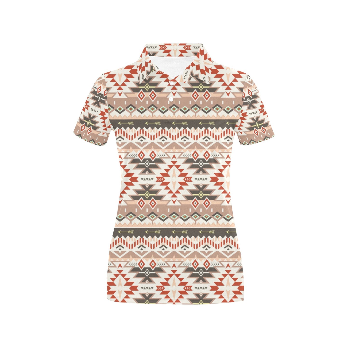 Aztec Pattern Print Design 05 Women's Polo Shirt
