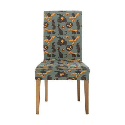 Witch Bat Halloween Print Design LKS305 Dining Chair Slipcover