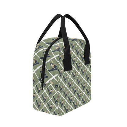 Snowboard Man Print Design LKS302 Insulated Lunch Bag