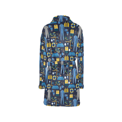 Scuba Equipment Print Design LKS305 Women's Fleece Robe