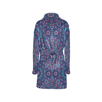 Medallion Pattern Print Design 05 Women's Fleece Robe