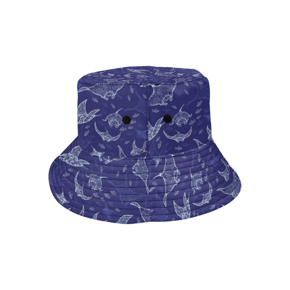 Manta Ray Print Design LKS401 Unisex Bucket Hat