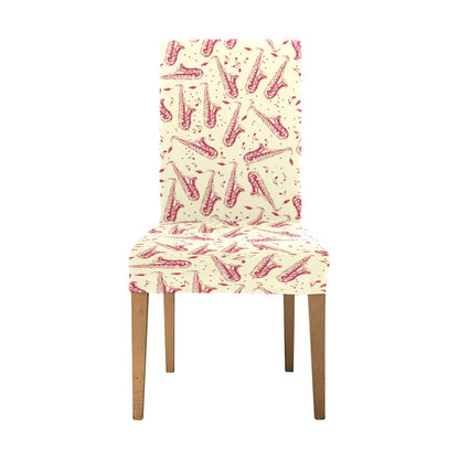 Saxophone Print Design LKS402 Dining Chair Slipcover