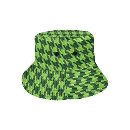 St Patricks Day Houndstooth Pattern Print LKS301 Unisex Bucket Hat