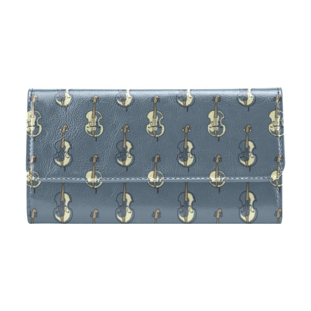 Violin Print Design LKS403 Women's Trifold Wallet