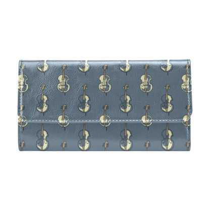 Violin Print Design LKS403 Women's Trifold Wallet