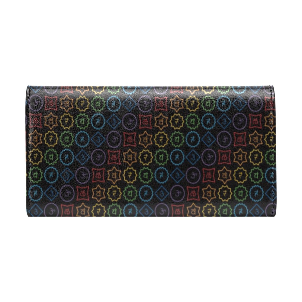 Chakra Colorful Symbol Pattern Women's Trifold Wallet
