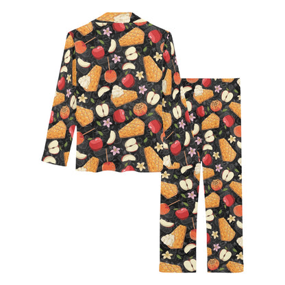 Apple Pie Pattern Print Design 01 Women's Long Pajama Set