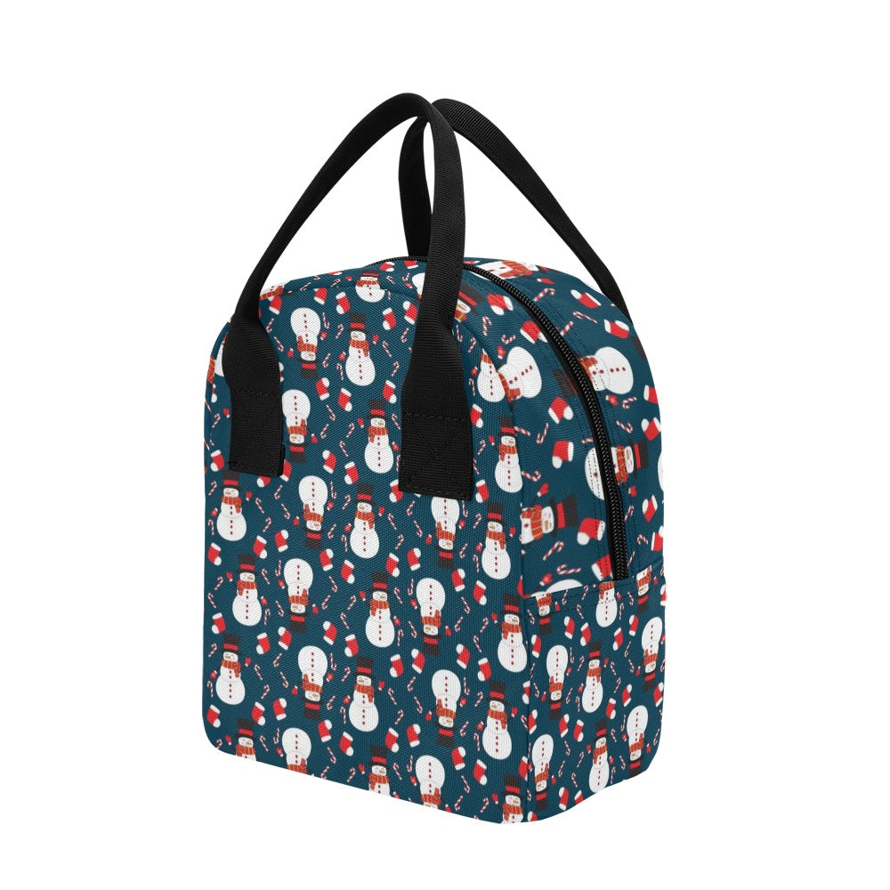 Snowman Print Design LKS301 Insulated Lunch Bag