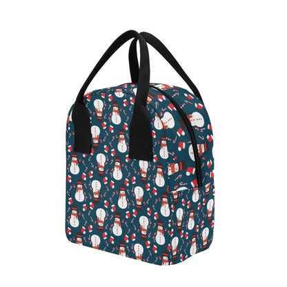Snowman Print Design LKS301 Insulated Lunch Bag