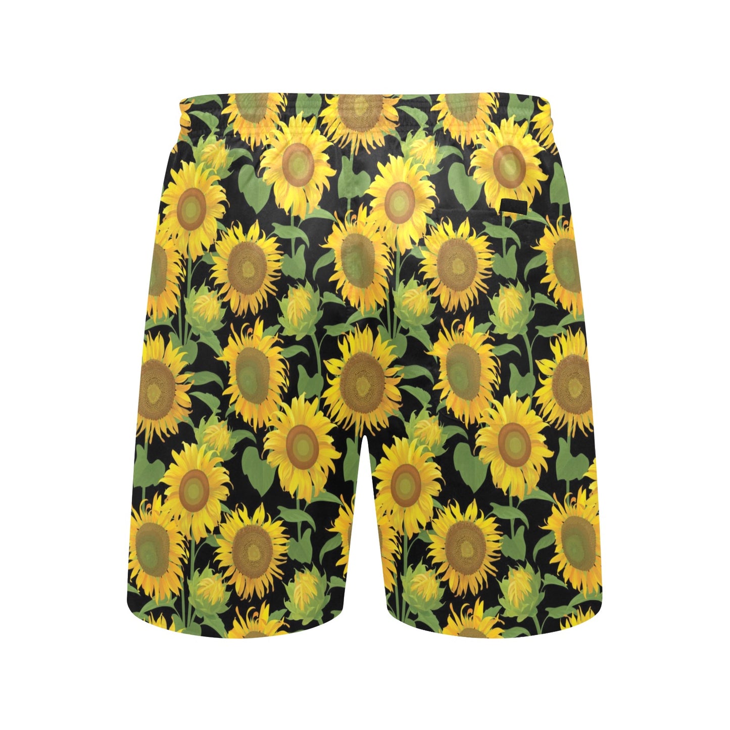 Sunflower Print Design LKS302 Men's Swim Trunks Beach Shorts