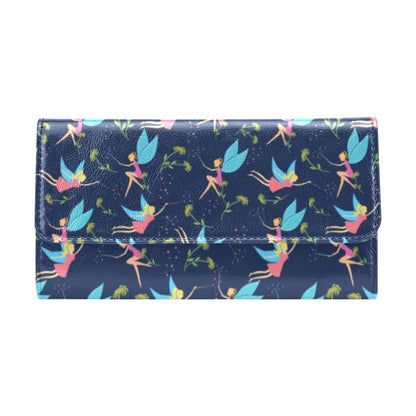Fairy with flower Print Pattern Women's Trifold Wallet