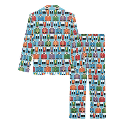 Nutcracker Pattern Print Design A02 Women's Long Pajama Set
