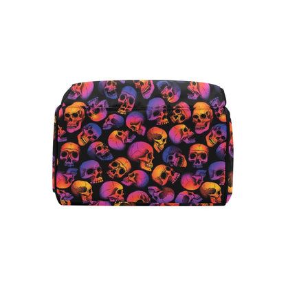 Skull Multicolor Print Design LKS3011 Diaper Bag Backpack
