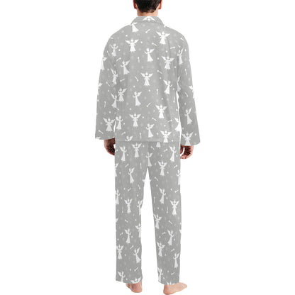 Angel Pattern Print Design 03 Men's Long Pajama Set
