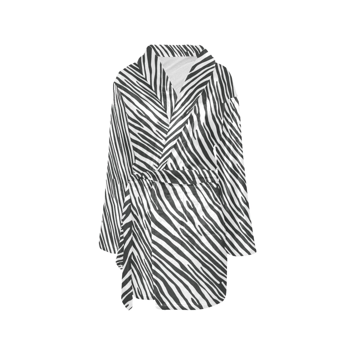 Zebra Classic Print Design LKS302 Women's Fleece Robe