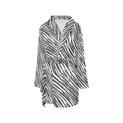 Zebra Classic Print Design LKS302 Women's Fleece Robe