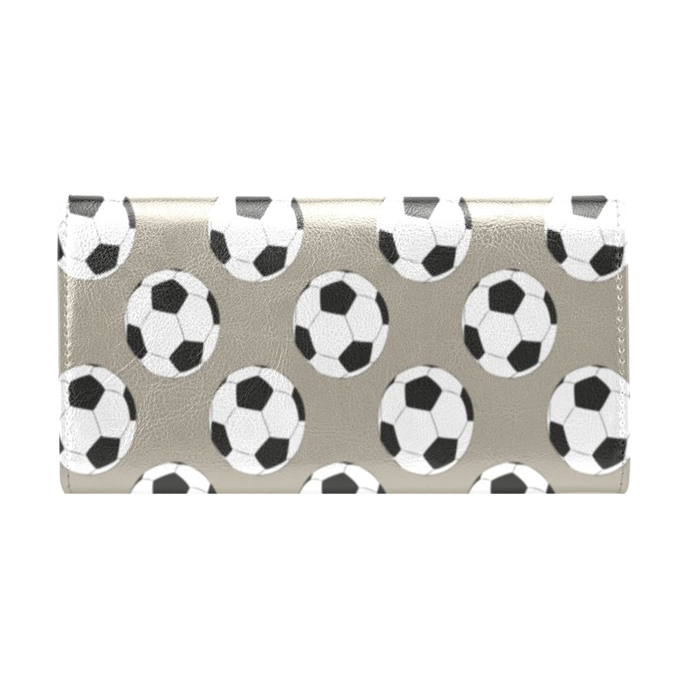Soccer Ball Print Design LKS302 Women's Trifold Wallet