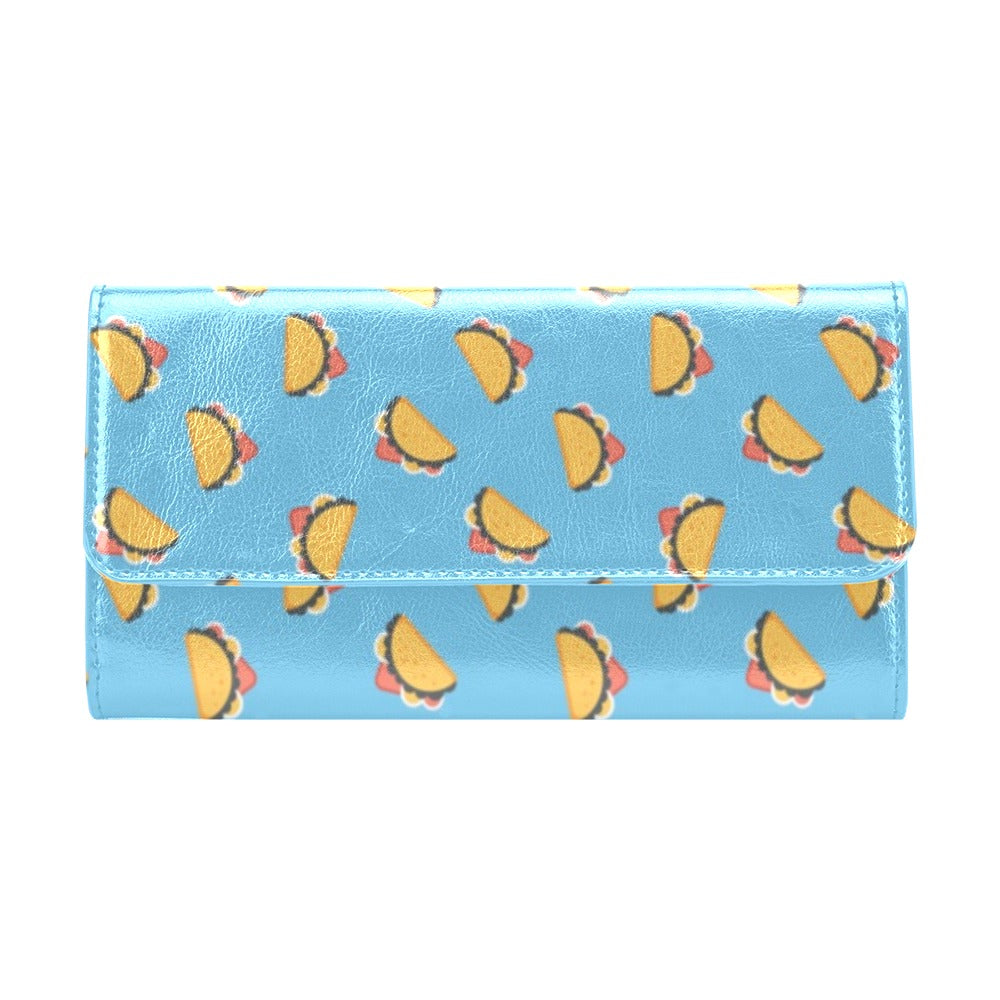 Taco Print Design LKS301 Women's Trifold Wallet
