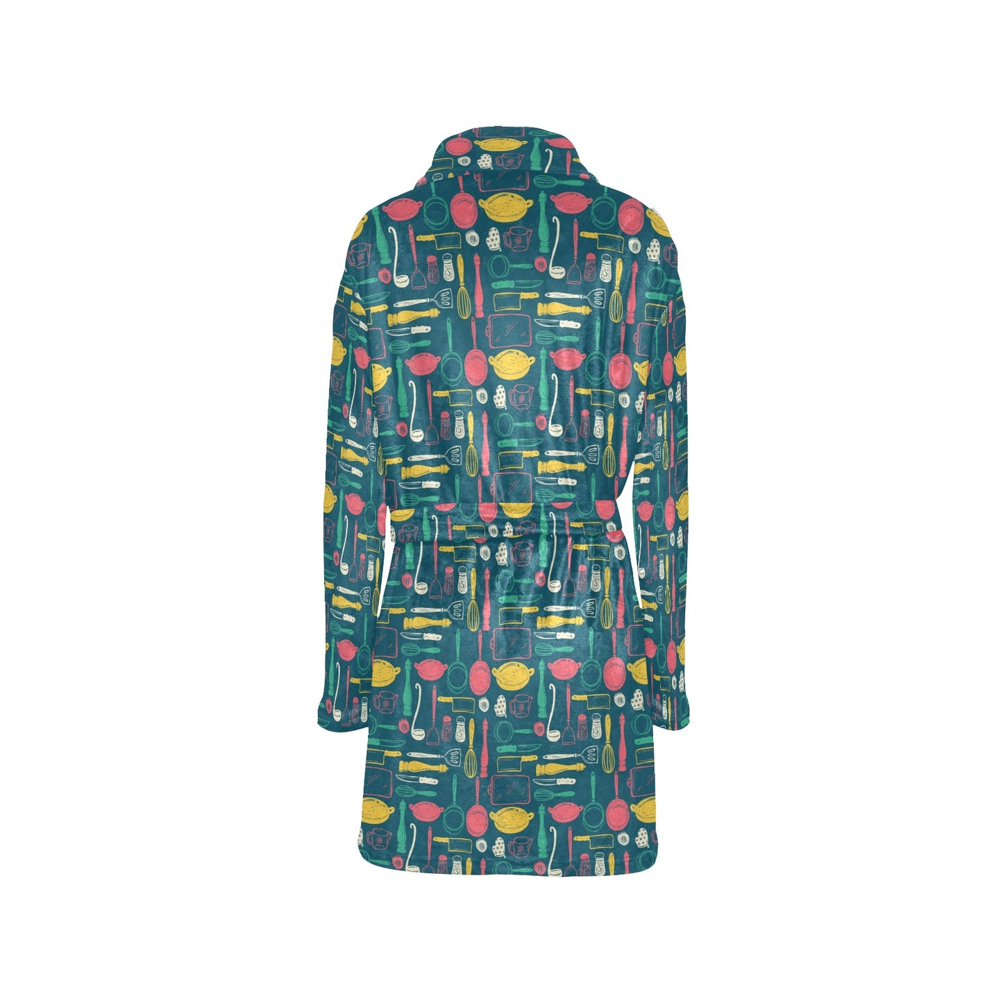 Cooking Kitchen Tools Pattern Print Design 01 Women's Fleece Robe