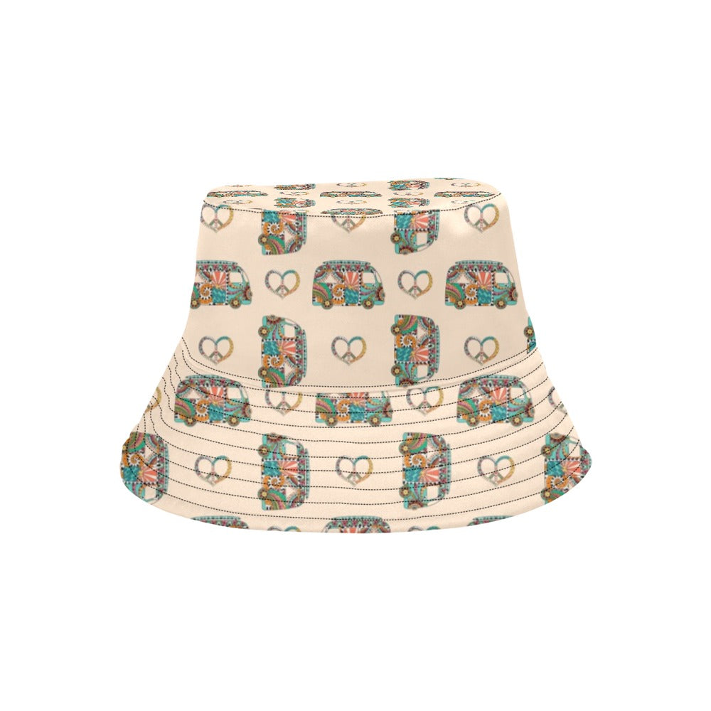 Hippie Van Peace Print Design LKS303 Unisex Bucket Hat