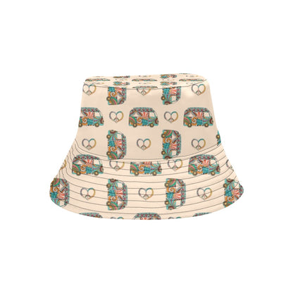 Hippie Van Peace Print Design LKS303 Unisex Bucket Hat