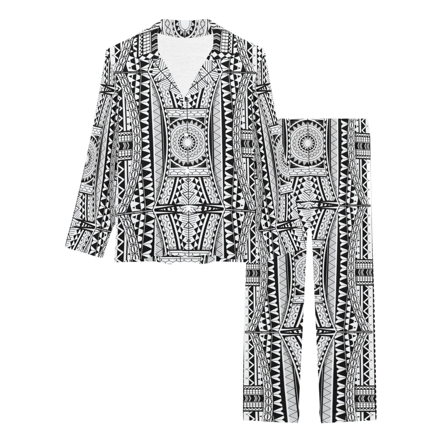 Polynesian Tattoo Design Women's Long Pajama Set