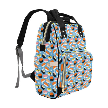 Sushi Print Design LKS304 Diaper Bag Backpack