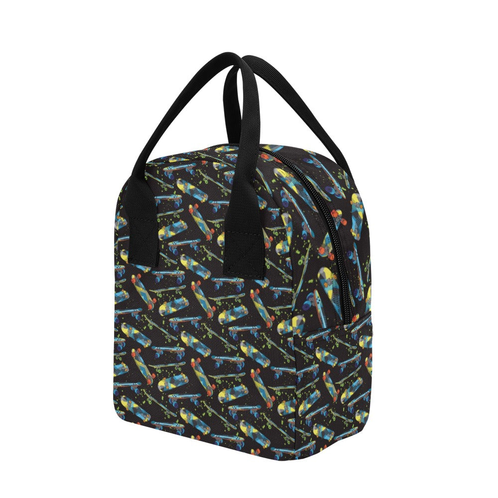 Skateboard Print Design LKS305 Insulated Lunch Bag