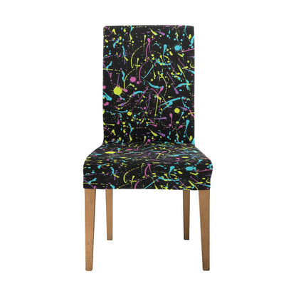 Splatter Multicolor Print Design LKS302 Dining Chair Slipcover