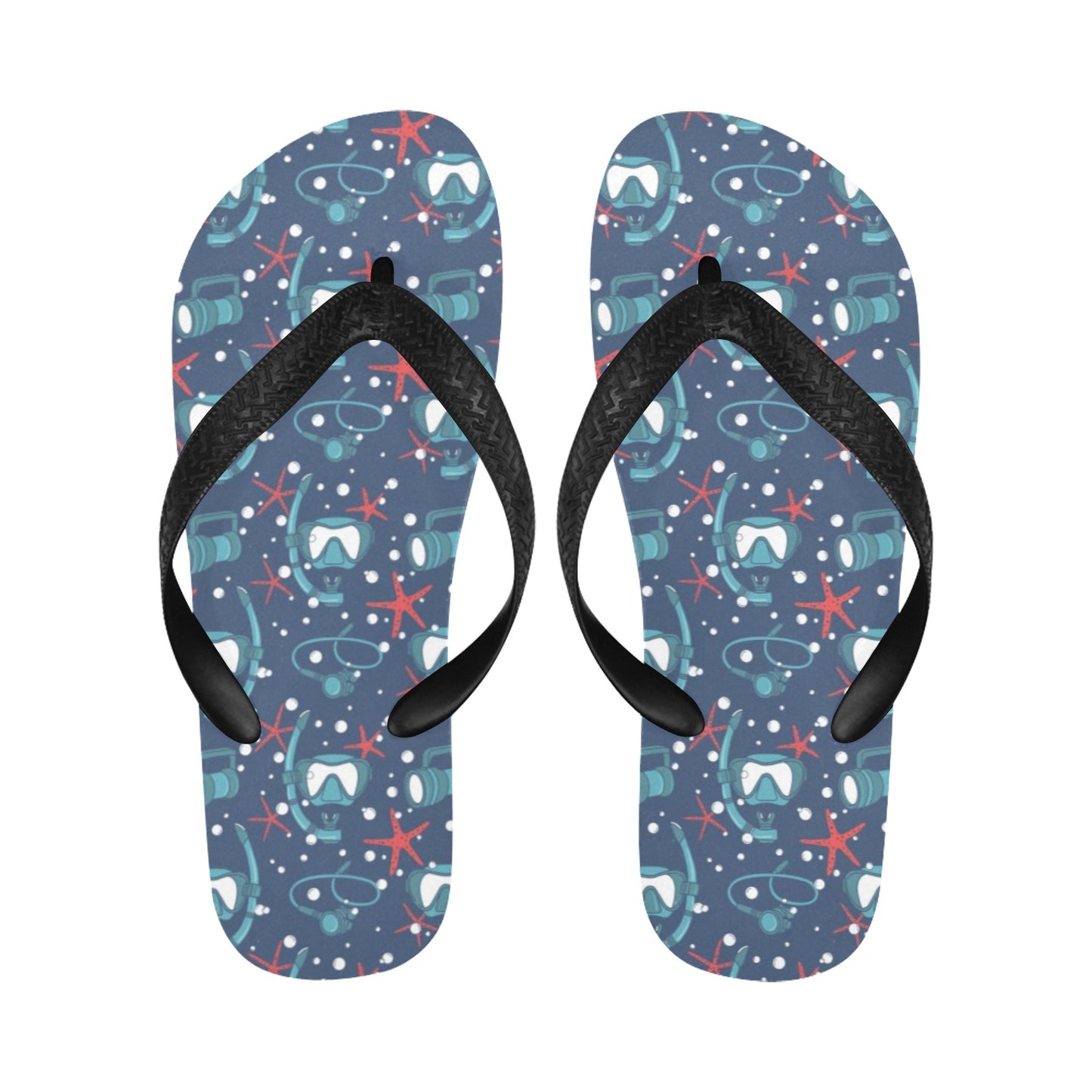 Scuba Equipment Print Design LKS302 Flip Flops