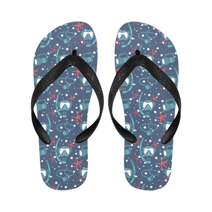 Scuba Equipment Print Design LKS302 Flip Flops