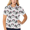 Japanese Chin Pattern Print Design 01 Women's Polo Shirt