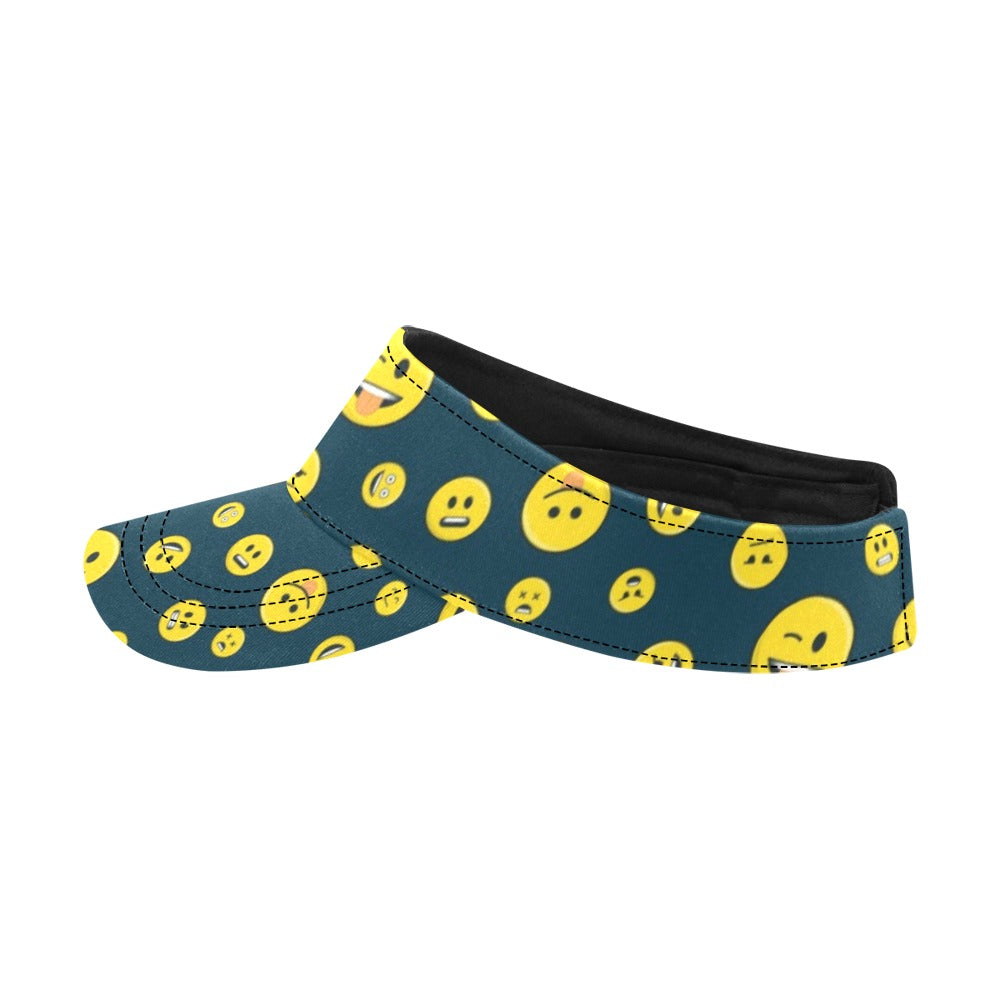 Smiley Face Emoji Print Design LKS301 Unisex Sun Visor