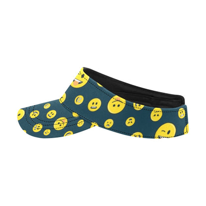Smiley Face Emoji Print Design LKS301 Unisex Sun Visor