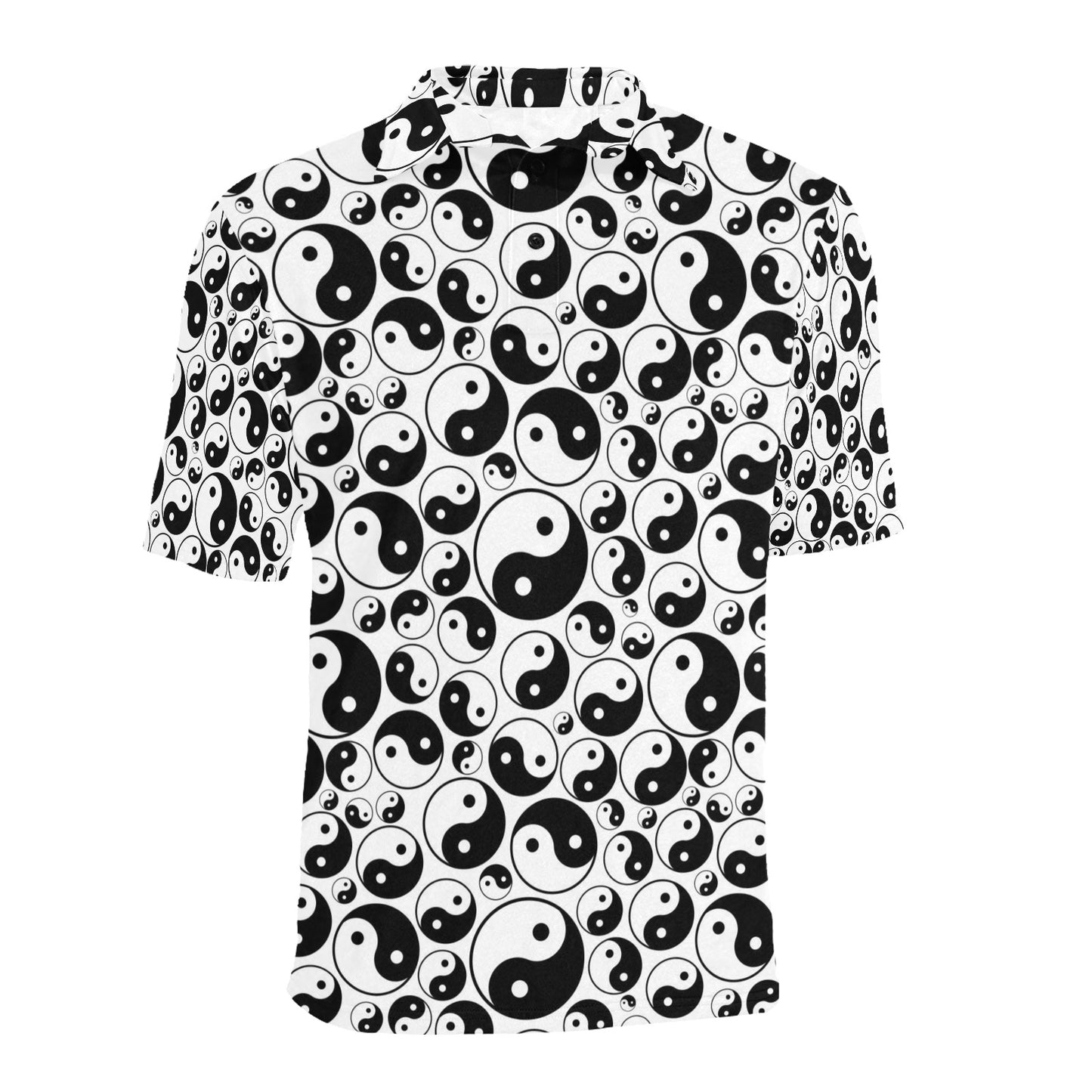Yin Yang Print Design LKS302 Men Polo Shirt