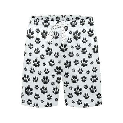 Paw Themed Print Men's Swim Trunks Beach Shorts